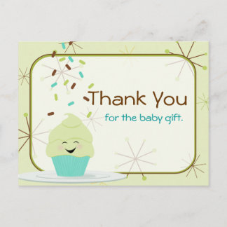 Carte Postale Bébé Sprinkle Merci Neutre Sexe