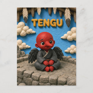 Carte Postale Bébé Tengu Mignon, Mythique