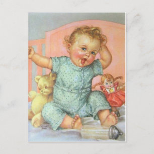 Carte Postale Bébé vintage et jouets