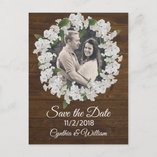 Carte Postale Bébés Respiration Wreath Wedding Save Date