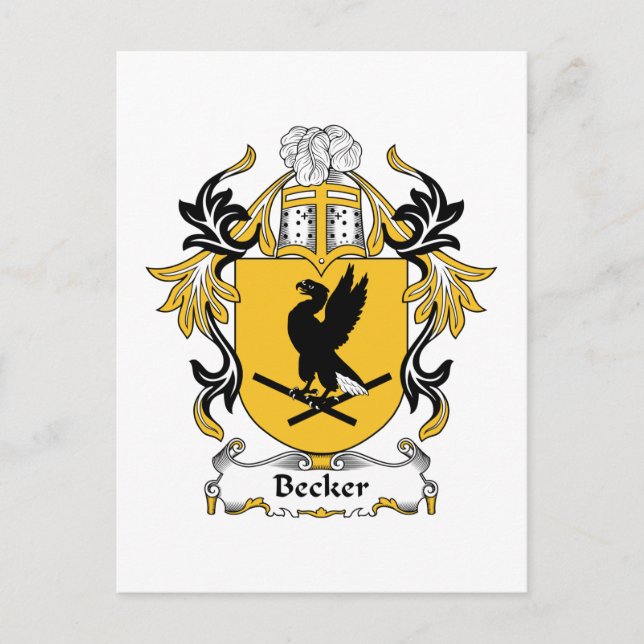 Carte Postale Becker Family Crest (Devant)