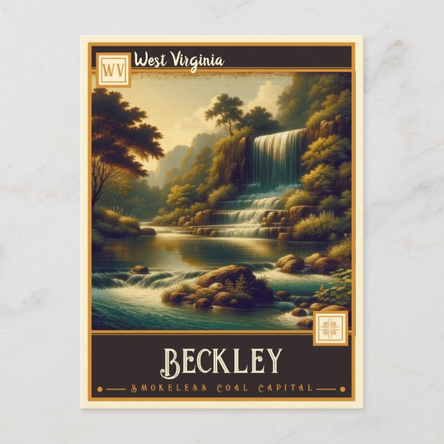 Carte Postale Beckley, Virginie-Occidentale | VINTAGE (Devant)