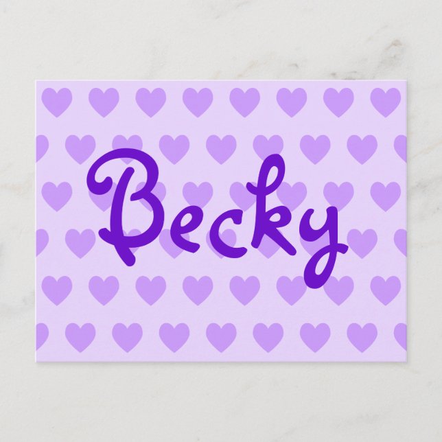 Carte Postale Becky en violet (Devant)