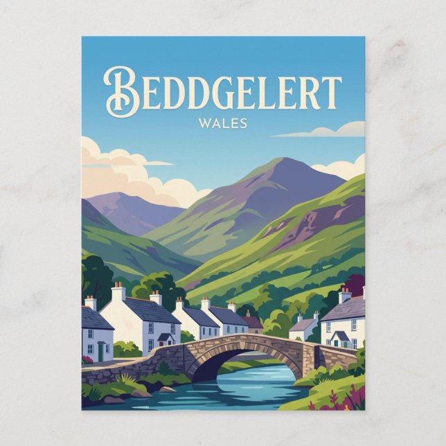 Carte Postale Beddgelert Pays de Galles (Devant)