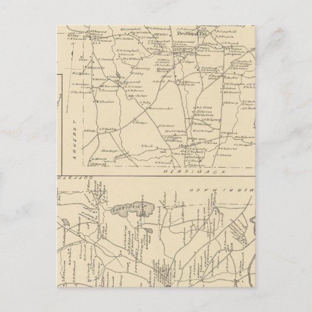 Carte Postale Bedford, Amherst, Hillsborough Co (Devant)