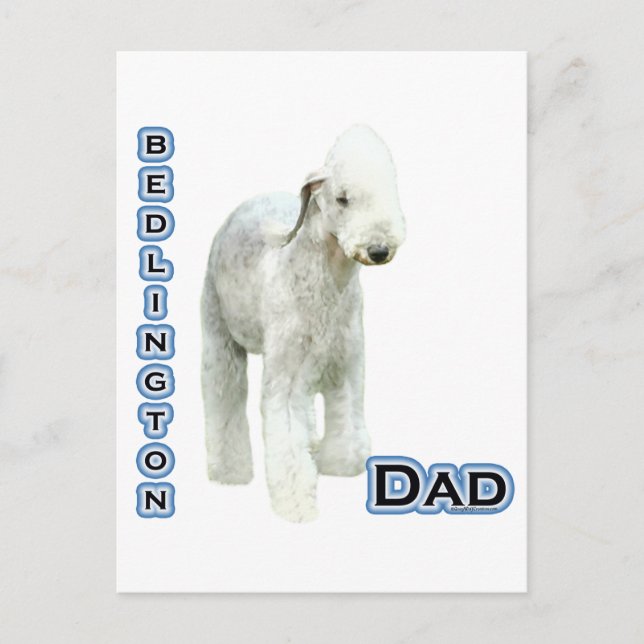 Carte Postale Bedlington Terrier Papa 4 (Devant)