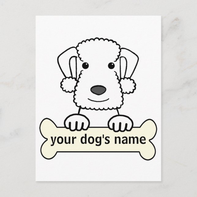 Carte Postale Bedlington Terrier personnalisé (Devant)