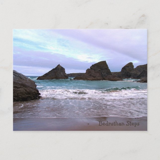 Carte Postale Bedruthan Steps Carnewas Cornwall Angleterre (Devant)