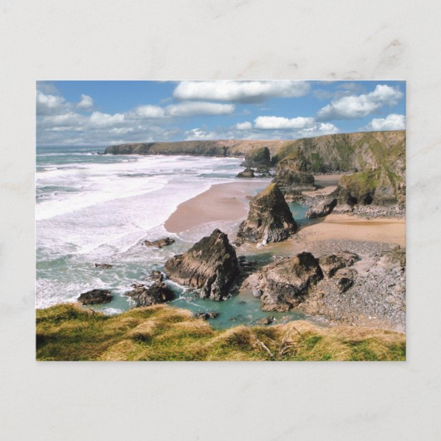 Carte Postale Bedruthan Steps, Cornwall (Devant)