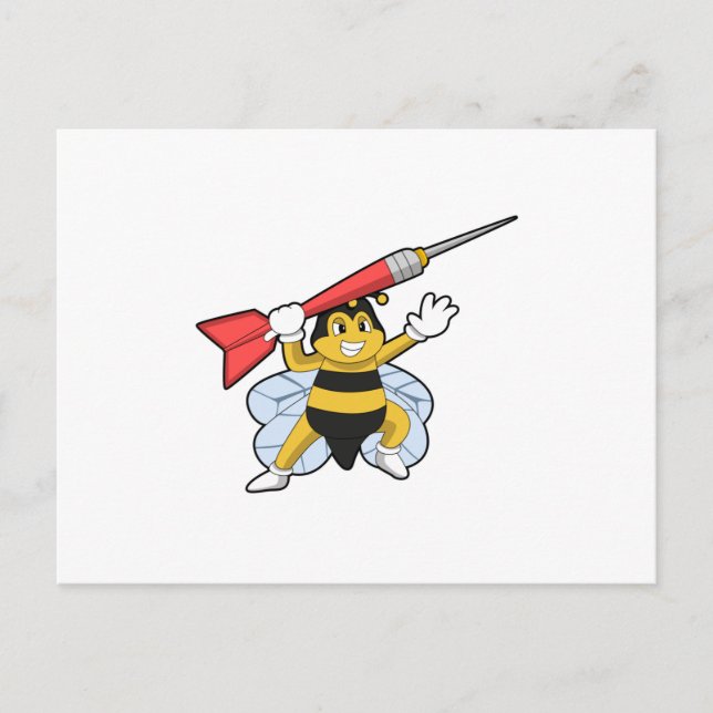 Carte Postale Bee at Darts with Dart.PNG (Devant)