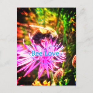 CARTE POSTALE BEE LOVE ORIBRIGHT