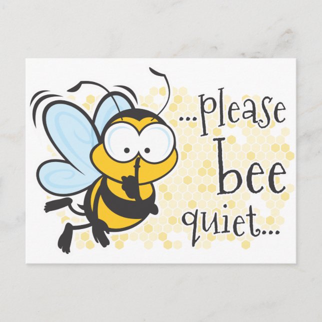 Carte Postale Bee Quiet (Devant)