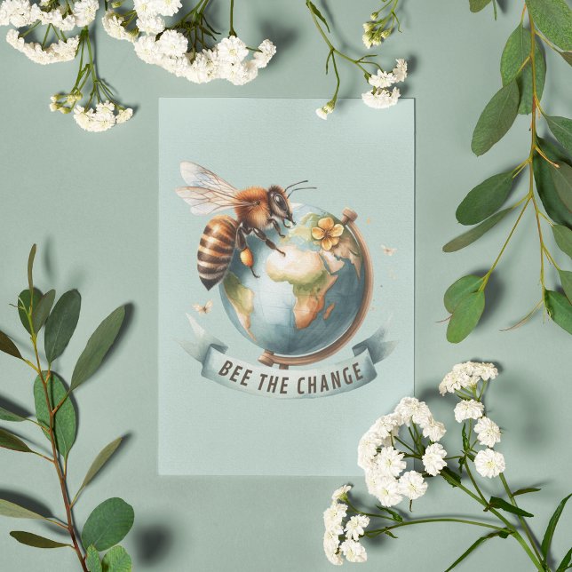 Carte Postale Bee the Change - La nature inspirée (Créateur téléchargé)