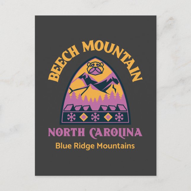 Carte Postale Beech Mountain Caroline du Nord (Devant)