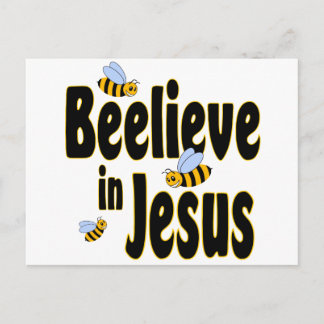 Carte Postale Beelieve in Jesus Black