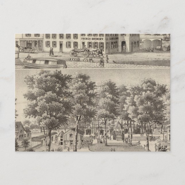 Carte Postale Beergarden et brasserie de CL Centlivre (Devant)