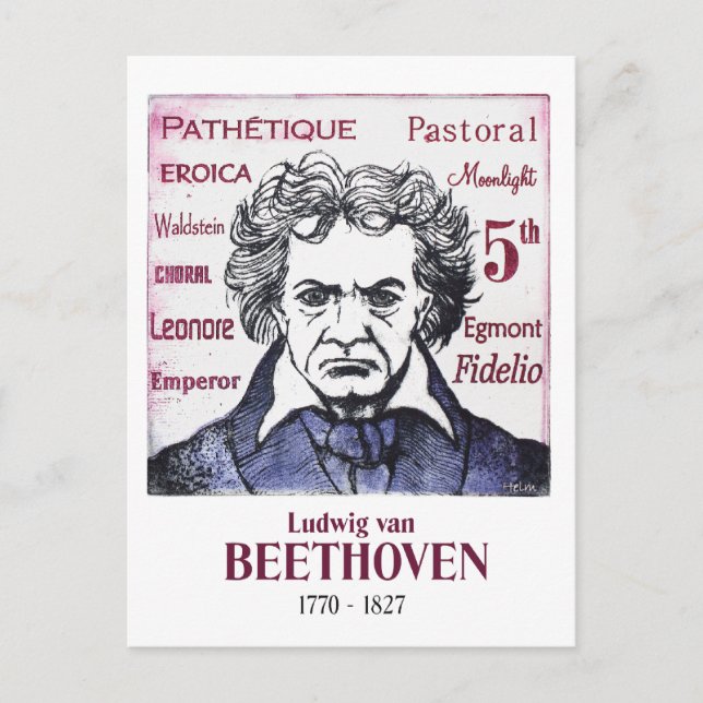 Carte postale Beethoven (Devant)
