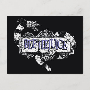 Carte Postale Beetlejuice Sandworm Coiled on Beetlejuice Logo