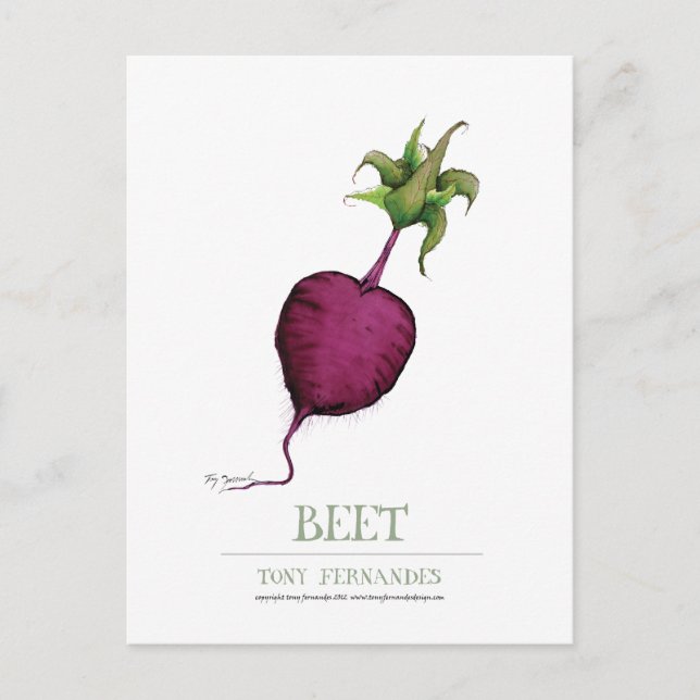 Carte Postale beetroot, tony fernandes (Devant)