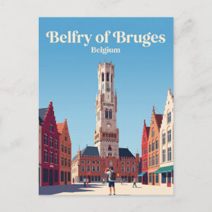 Carte Postale Beffroi de Bruges Belgique