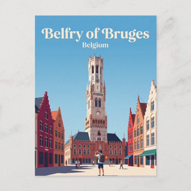Carte Postale Beffroi de Bruges Belgique (Devant)