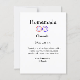 Carte Postale beignets faits maison avec amour ajouter site de t