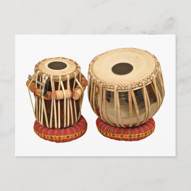 Carte Postale Bel ensemble de tablas Instrument de percussion in (Devant)