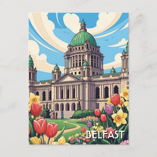 Carte Postale Belfast City Hall Northern Ireland Travel (Devant)