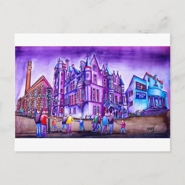 Carte Postale Belfast North - Château, Prison & Zoo (Devant)