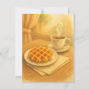 Carte postale Belge Waffle - Un jour sucré en Belg