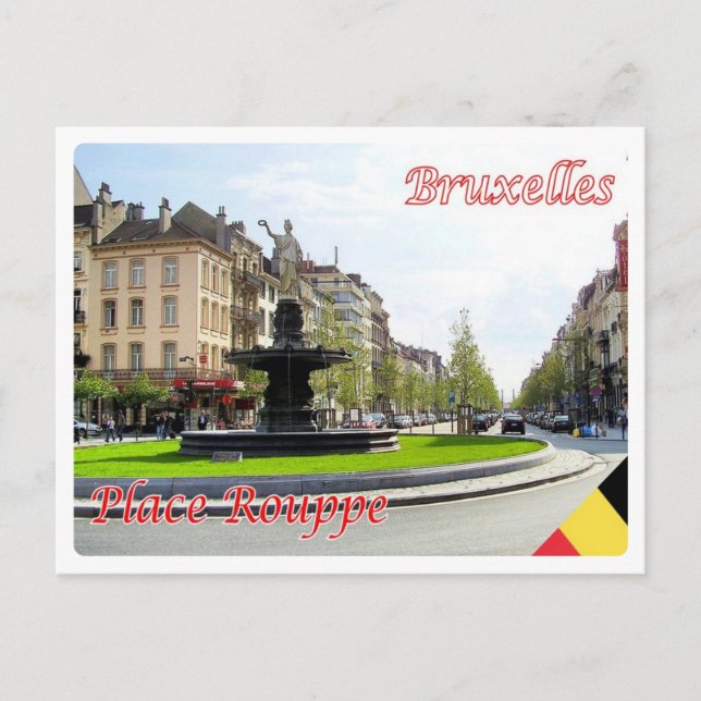 Carte Postale Belgique - Bruxelles - Place Rouppe - (Devant)