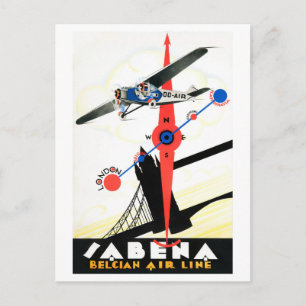 Carte Postale Belgique Poster Vintage voyage restauré