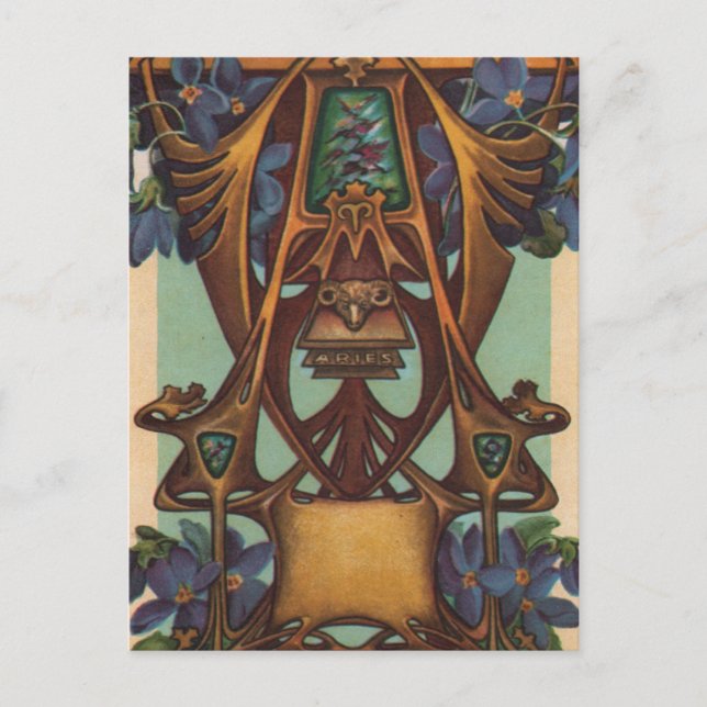 Carte Postale Bélier le bélier - Zodiac (Devant)