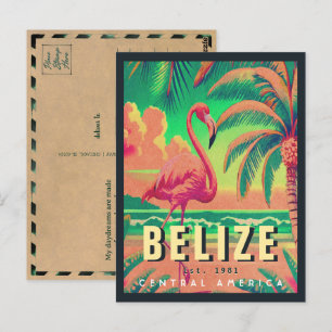 Carte Postale Belize Amérique centrale Vintage Tropical 1950