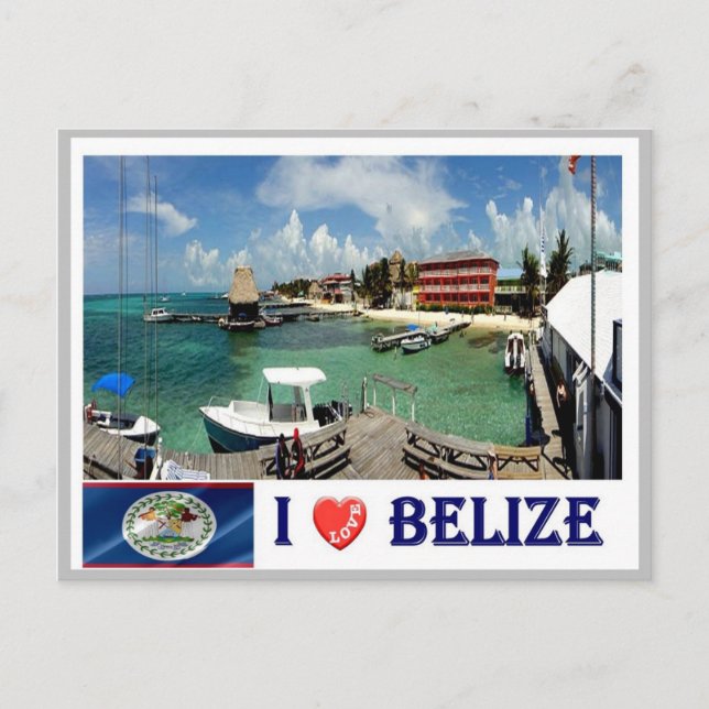 Carte Postale Belize - I Love - (Devant)