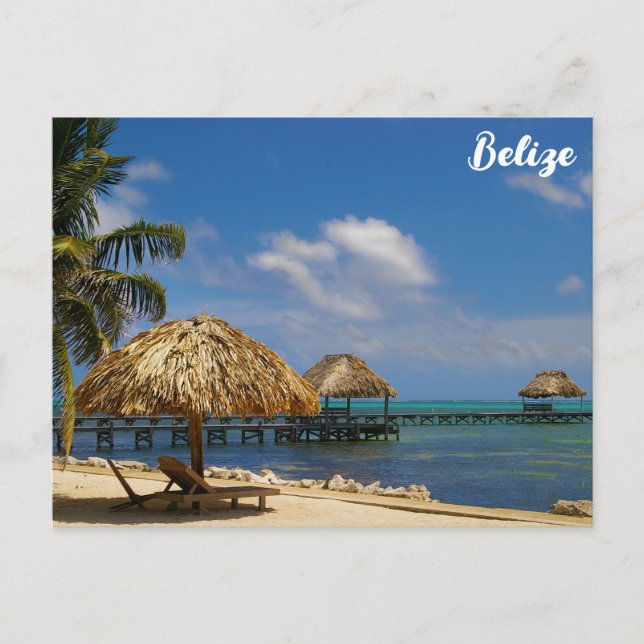 Carte Postale Belize Tropical Beach Ambergris Caye (Devant)