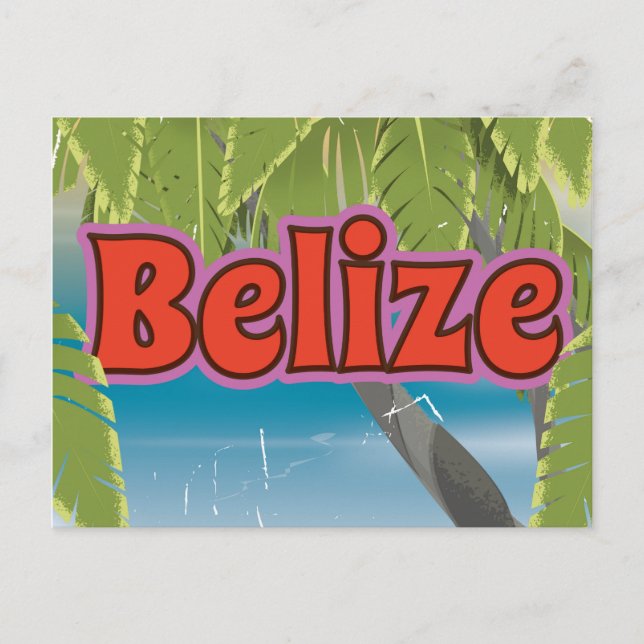 Carte Postale Belize vintage vacances poster (Devant)