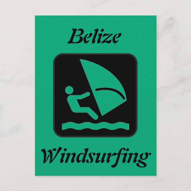 Carte Postale Bélize Windsurf (Long Caye Glover's Reef Atoll) (Devant)