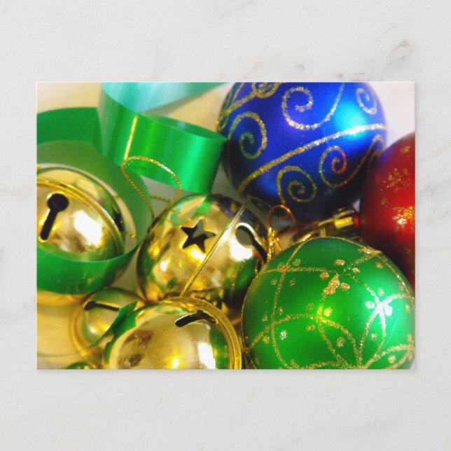 Carte Postale Bell, Balls and Ribbons Postcard (Devant)