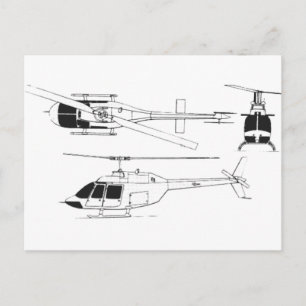 Carte Postale Bell Jet Ranger / TH-