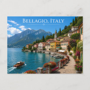 Carte Postale Bellagio Italie Lac de Côme Scénique