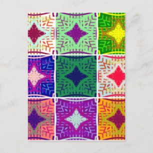 Carte Postale Belle À damiers africaine Extraordinaire Imprimer