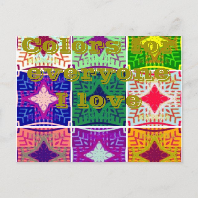 Carte Postale Belle À damiers africaine Extraordinaire Imprimer  (Devant)