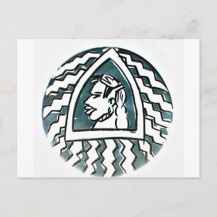 Carte Postale Belle Africaine Bongo Massai Portrait Tribal Art