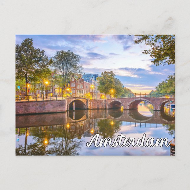 Carte Postale Belle Amsterdam, Pays-Bas (Devant)