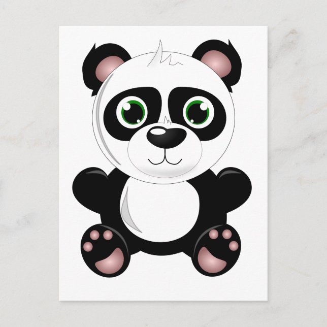Carte Postale Belle animation de panda bébé dessin animé (Devant)