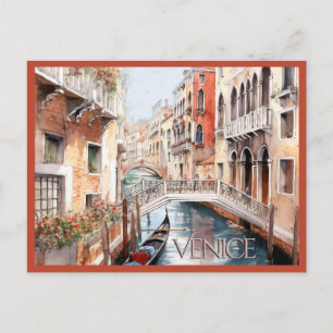 CARTE POSTALE Belle aquarelle de Venise Voyage
