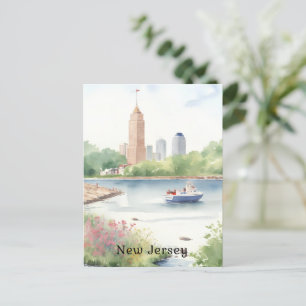 Carte Postale Belle aquarelle du New Jersey