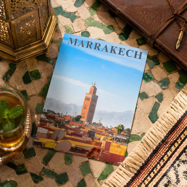 Carte Postale Belle architecture de la médina de Marrakech Kouto (Marrakech Koutoubia Postcard. )