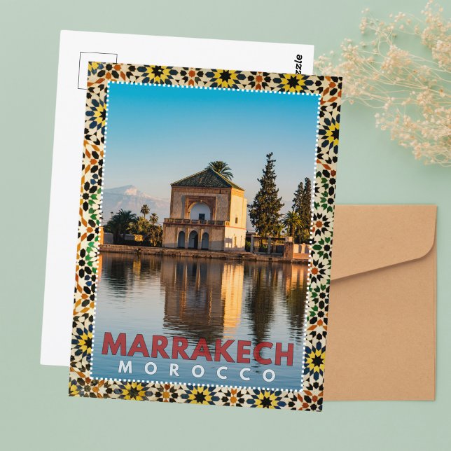 Carte Postale Belle architecture marocaine Marrakech Menara (Créateur téléchargé)